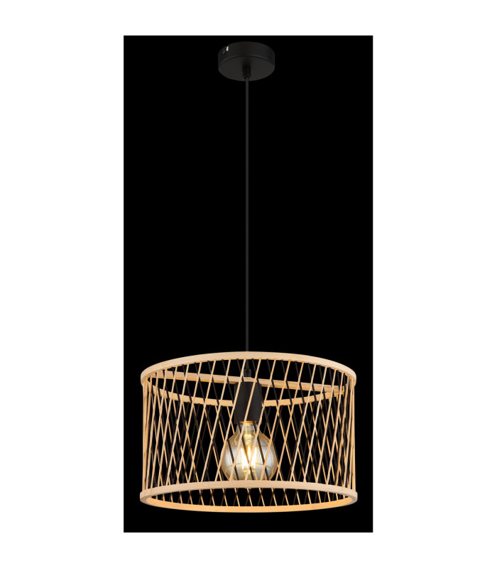 Mali Wire Frame Pendant Ceiling Light Matt Black 1x E27-4