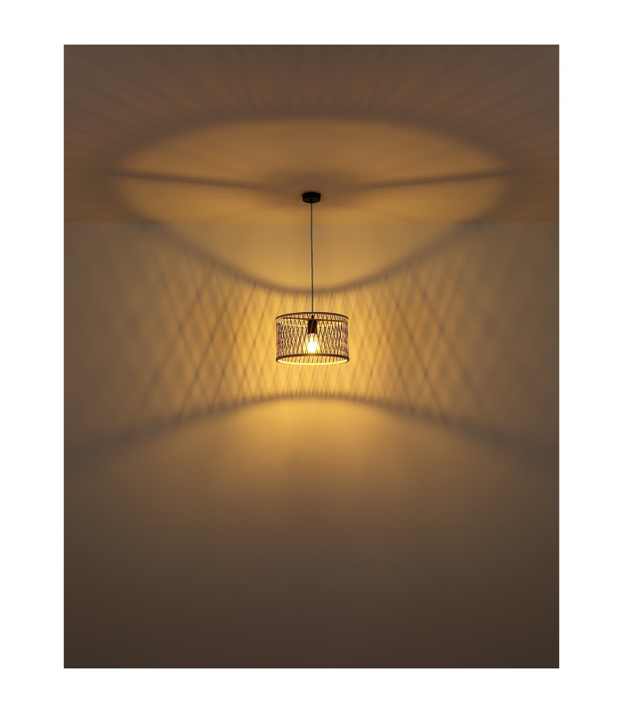 Mali Wire Frame Pendant Ceiling Light Matt Black 1x E27-5