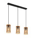 Mali Bar Pendant Ceiling Light Matt Black 3x E27-1