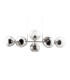 Pilar Bar Pendant Ceiling Light Nickel Matt Smoke Glass Shade 8x E27-2