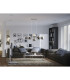 Pilar Bar Pendant Ceiling Light Nickel Matt Smoke Glass Shade 8x E27-4