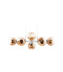 Pilar Bar Pendant Ceiling Light Nickel Matt Amber Glass Shade 8x E27-1