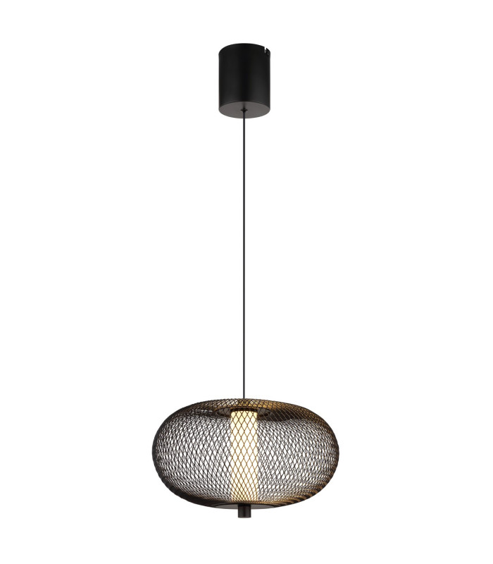 Astari Wire Frame Pendant Ceiling Light Matt Black LED 2700K-1