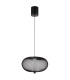 Astari Wire Frame Pendant Ceiling Light Matt Black LED 2700K-2