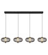 Astari Bar Pendant Ceiling Light Matt Black LED 2700K-3