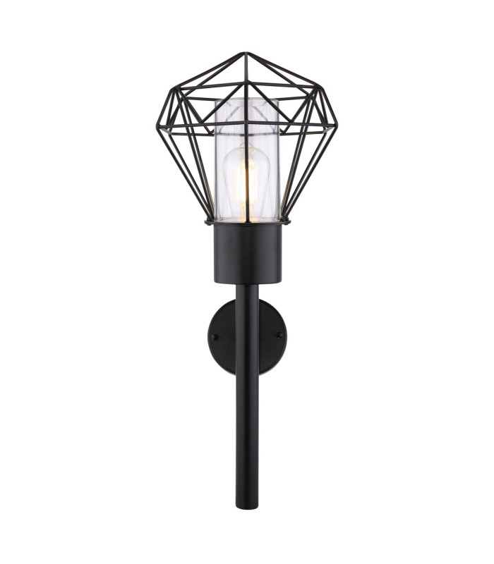 Horace Torch Outdoor Wall Lamp Black IP44 1x E27-3