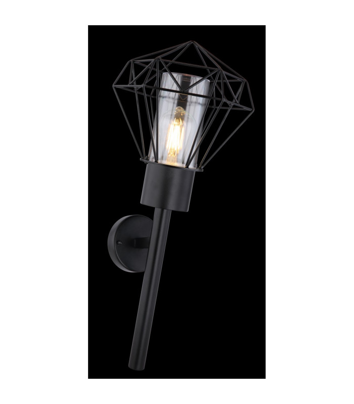 Horace Torch Outdoor Wall Lamp Black IP44 1x E27-5
