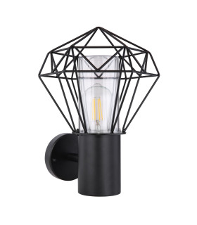 Horace Outdoor Wall Lamp Black IP44 1x E27-2