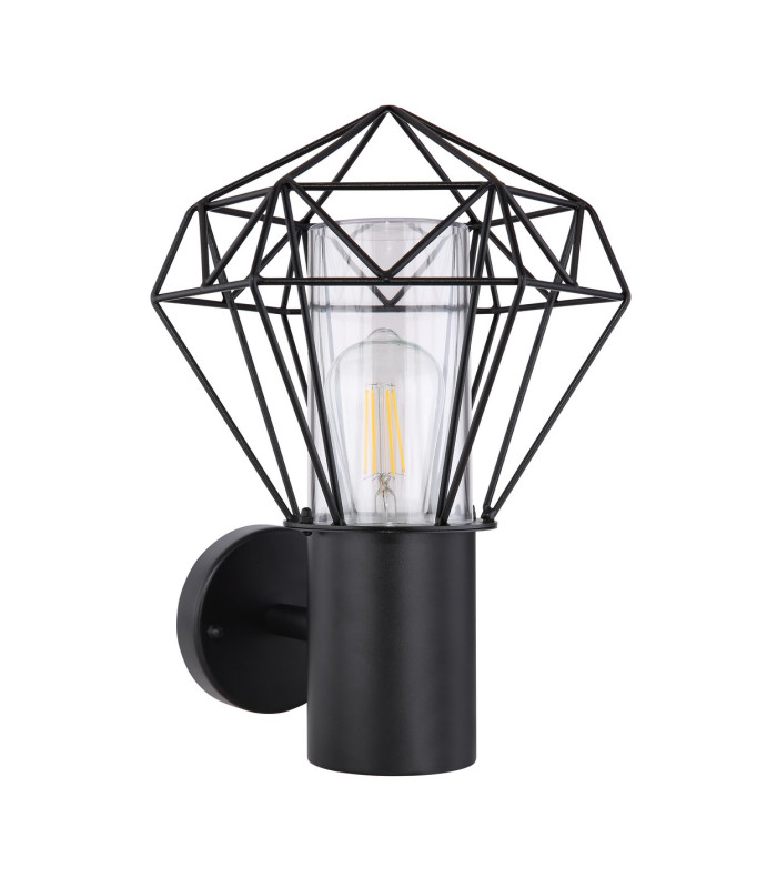 Horace Outdoor Wall Lamp Black IP44 1x E27-2