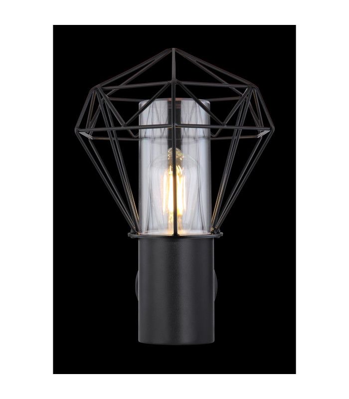 Horace Outdoor Wall Lamp Black IP44 1x E27-5