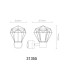 Horace Outdoor Wall Lamp Black IP44 1x E27-7