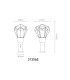 Horace PIR Outdoor Pedestal Light Black IP44 1x E27-9