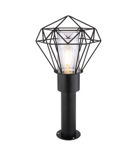 Horace Outdoor Pedestal Light Black IP44 1x E27-1