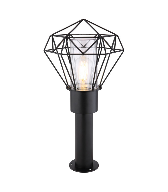 Horace Outdoor Pedestal Light Black IP44 1x E27-1