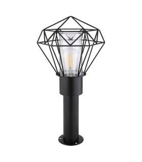 Horace Outdoor Pedestal Light Black IP44 1x E27-2