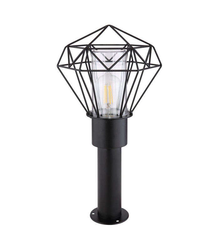Horace Outdoor Pedestal Light Black IP44 1x E27-2