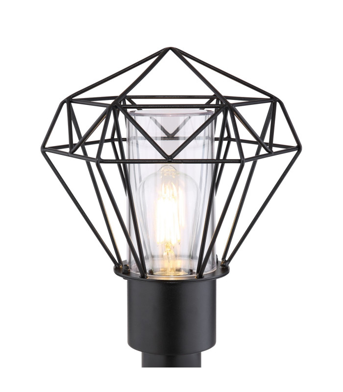 Horace Outdoor Pedestal Light Black IP44 1x E27-3