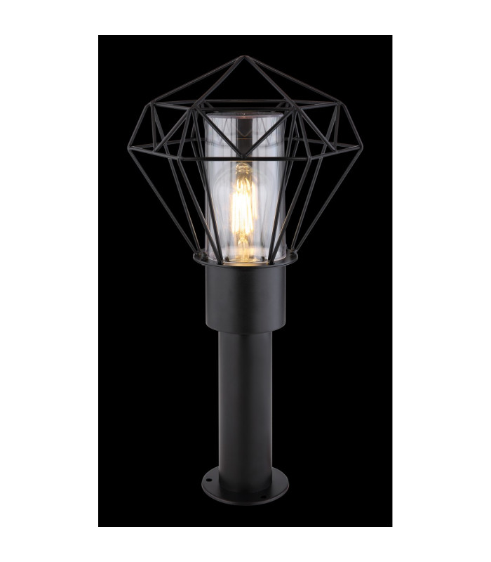 Horace Outdoor Pedestal Light Black IP44 1x E27-4