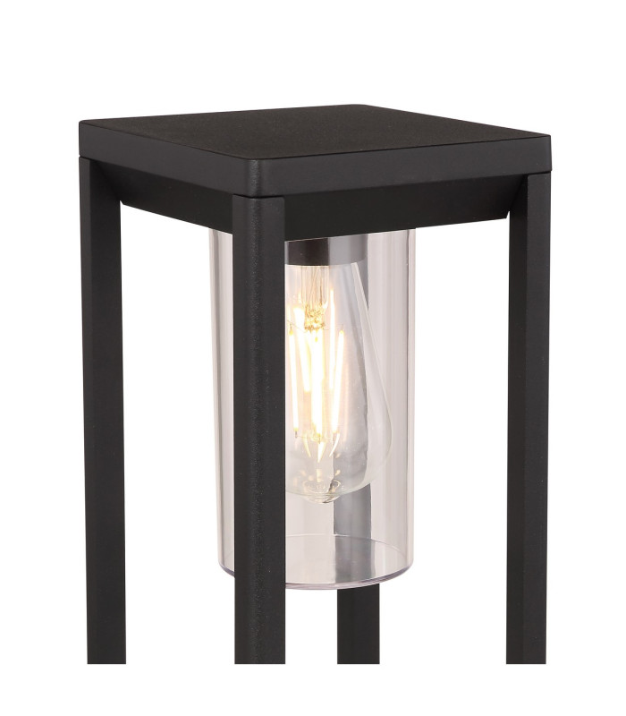 Candela Outdoor Bollard Matt Black IP44 1x E27-4