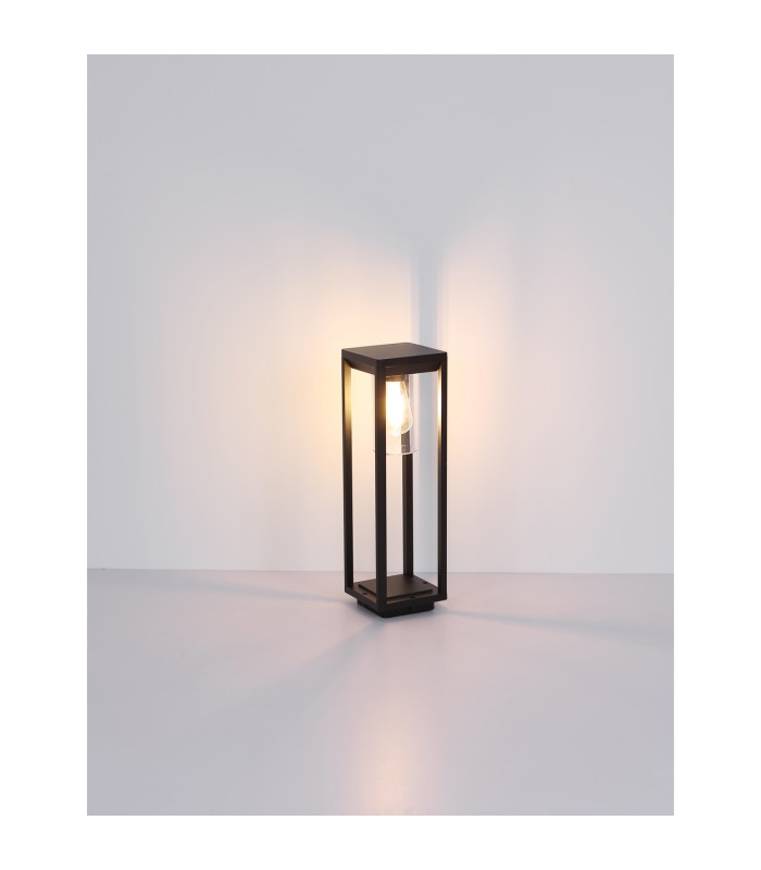 Candela Outdoor Bollard Matt Black IP44 1x E27-8