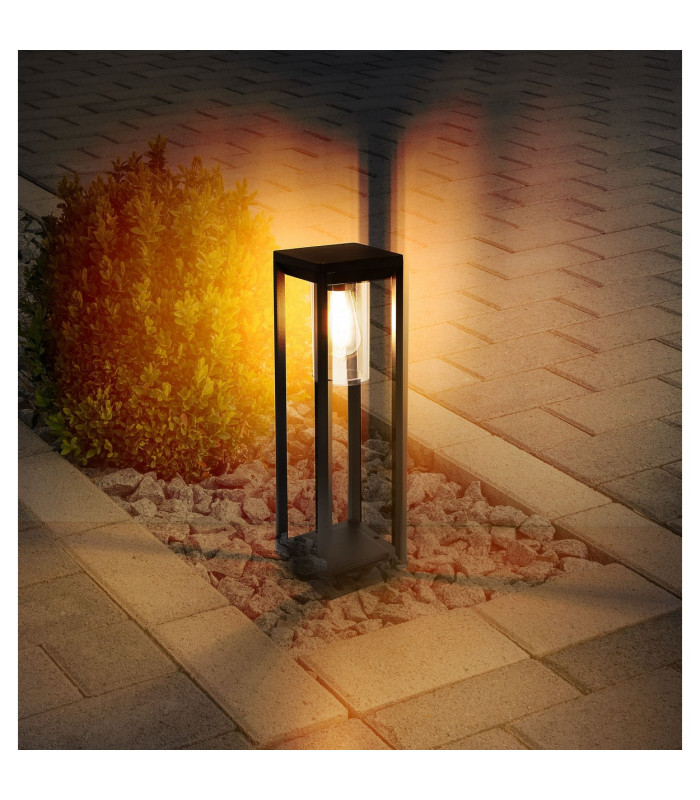 Candela Outdoor Bollard Matt Black IP44 1x E27-10