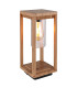 Candela Outdoor Pedestal Light Wood Look IP44 1x E27-1