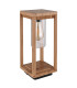 Candela Outdoor Pedestal Light Wood Look IP44 1x E27-2