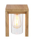 Candela Outdoor Pedestal Light Wood Look IP44 1x E27-4