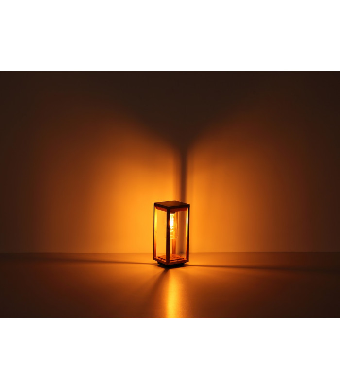 Candela Outdoor Pedestal Light Wood Look IP44 1x E27-7