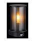 Gracey Outdoor Wall Lantern Matt Black IP54 Smoke Glass Shade 1x E27 Dawn Dusk Sensor-4