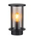 Gracey Outdoor Wall Lantern Matt Black IP54 Smoke Glass Shade 1x E27-3