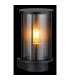 Gracey Outdoor Wall Lantern Matt Black IP54 Smoke Glass Shade 1x E27-4