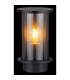 Gracey Outdoor Wall Lantern Matt Black IP54 Smoke Glass Shade 1x E27-5