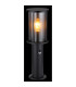 Gracey Outdoor Pedestal Light Matt Black IP54 Smoke Glass Shade 1x E27 Dawn Dusk Sensor-3