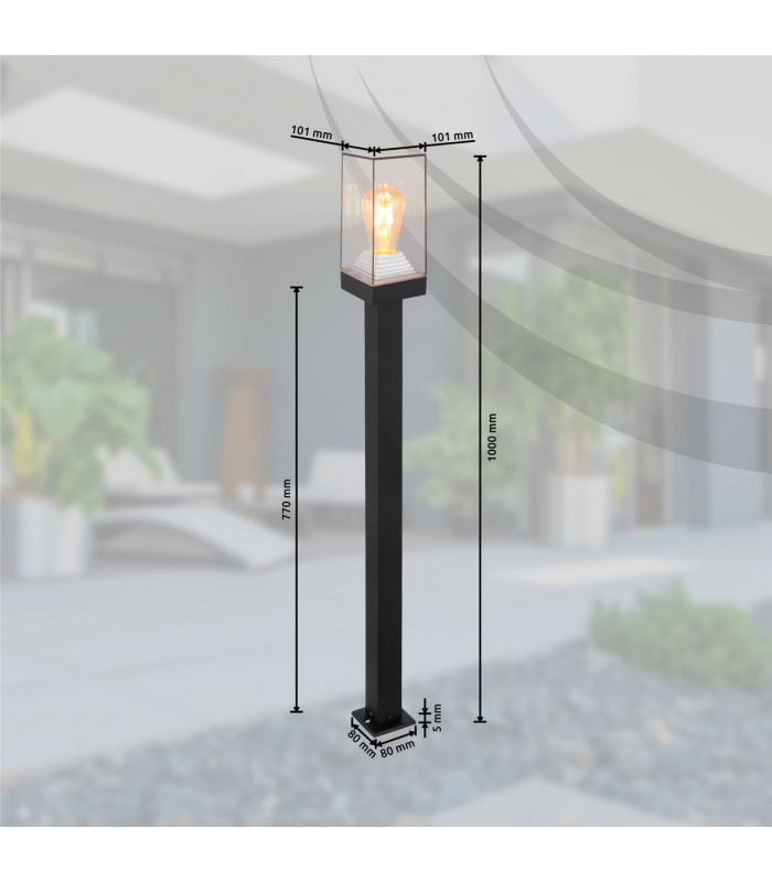 Gabba Outdoor Bollard Aluminium Die-Cast IP44 1x E27-12