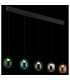 Minara Bar Pendant Ceiling Light Matt Black Glass Shade 5x LED 3000K-4