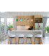 Minara Bar Pendant Ceiling Light Matt Black Glass Shade 5x LED 3000K-9