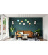 Minara Rectangle Cluster Pendant Ceiling Light Matt Black Glass Shade 6x LED 3000K-9