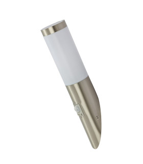 Boston PIR Outdoor Modern Wall Lamp Stainless Steel IP44 1x E27 3000K Dawn Dusk Sensor-2