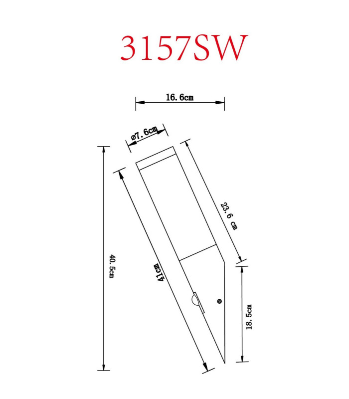 Boston PIR Outdoor Modern Wall Lamp Wood Look IP44 1x E27 Dawn Dusk Sensor-5