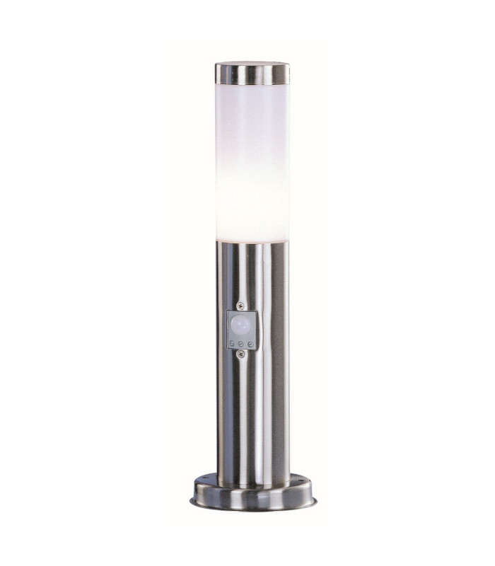 Boston Led PIR Outdoor Pedestal Light Stainless Steel IP44 1x E27 3000K Dawn Dusk Sensor-4