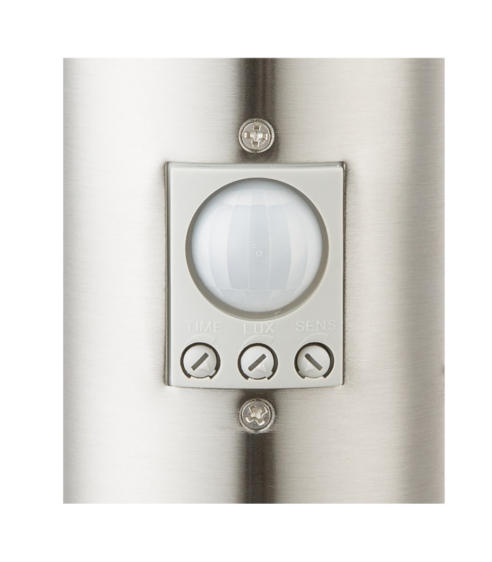 Boston Led PIR Outdoor Pedestal Light Stainless Steel IP44 1x E27 3000K Dawn Dusk Sensor-5