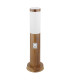Boston PIR Outdoor Pedestal Light Wood Look IP44 1x E27 Dawn Dusk Sensor-2