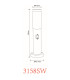 Boston PIR Outdoor Pedestal Light Wood Look IP44 1x E27 Dawn Dusk Sensor-7