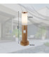 Boston PIR Outdoor Pedestal Light Wood Look IP44 1x E27 Dawn Dusk Sensor-8