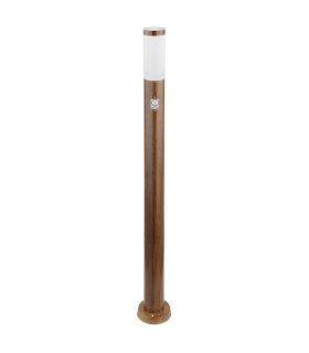 Boston PIR Outdoor Bollard Wood Look IP44 1x E27 Dawn Dusk Sensor-2