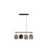 David Bar Pendant Ceiling Light Black 4x E14