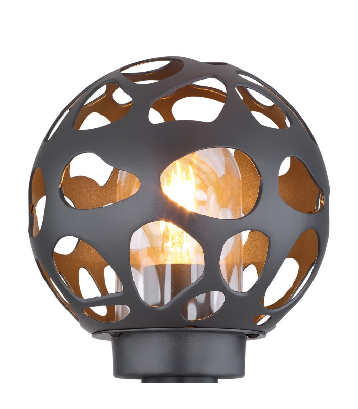 Hilario PIR Outdoor Globe Wall Lamp Anthracite IP44 1x E27 Dawn Dusk Sensor-4