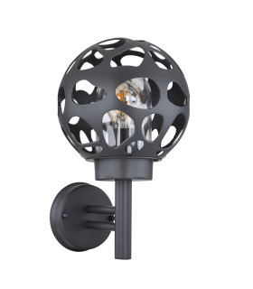 Hilario Outdoor Globe Wall Lamp Anthracite IP44 1x E27-2