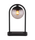 Michael Outdoor Pedestal Light Matt Black IP44 Smoke Glass Shade 1x E27-3